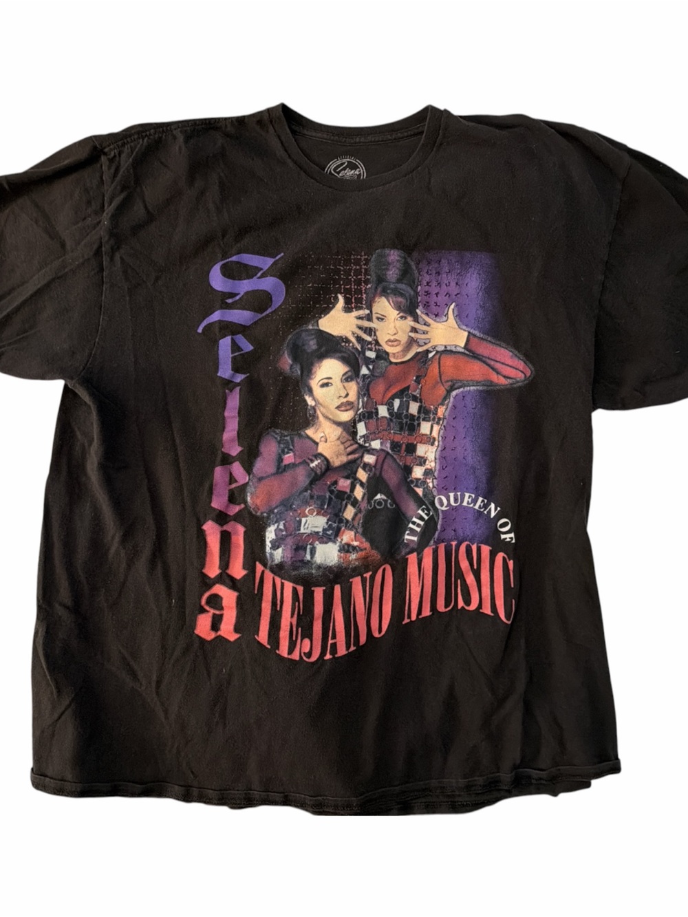 Vintage Official Selena Merchandise The Queen of Tejano Music T Shirt Black